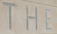 A detail of Atelier Jouvence's hand-carved lettering for the Art Institute of Chicago's Modern Wing