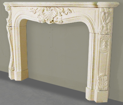Los Angeles Fireplace in Lantenay French Limestone
