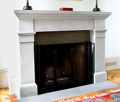 Custom Indiana Limestone Fireplace
