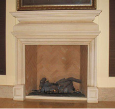 The finished Louis VIII fireplace from our standard collection in the J.W. Marriott hotel.