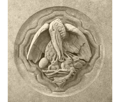 Custom Hand-Carved Stone Pelican Architectural Element