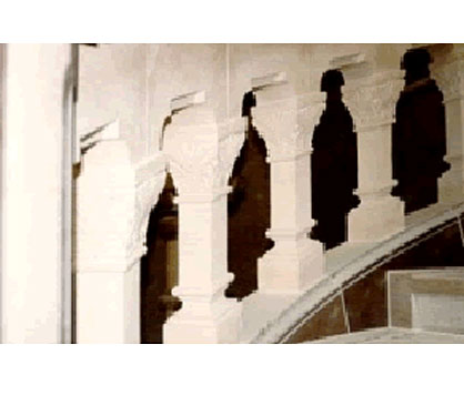 Hand-Carved Stone Balustrade and Stairs